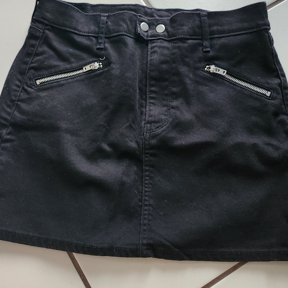 LEVIS Black Women's A-Line Skirt with Zip Pocket Detail